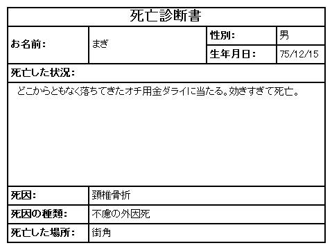 死亡診断書